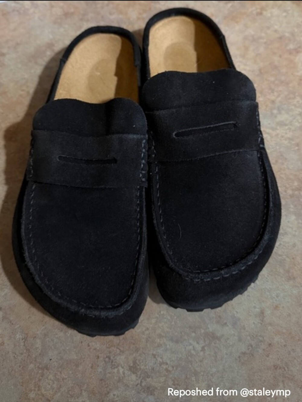 Same As New Birkenstock Suede Black Naples Loafer